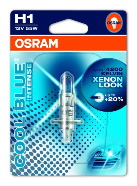 Osram COOL BLUE® INTENSE H1, Halogen 12V, Einzelblister - 64150CBI-01B