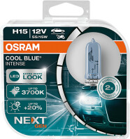 Osram COOL BLUE® INTENSE H15 NextGen. 3700K +100%, Halogen 12V, DUOBOX - 64176CBN-HCB