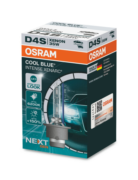 Osram COOL BLUE® INTENSE D4S NextGen. 6200K +150%, Xenon 12V+24V, 1er Falschachtel - 66440CBN