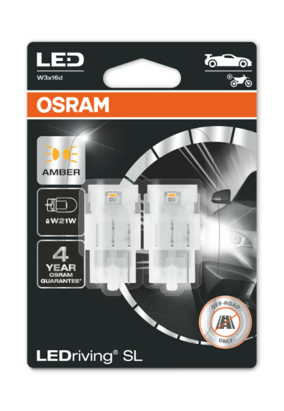 W21W LEDriving SL Amber 12V Blister 2 St. OSRAM