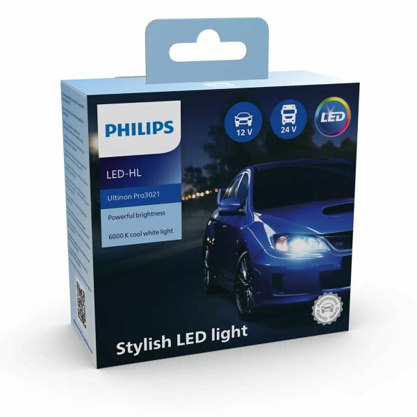 H8/H11/H16 FL Ultinon Pro3021 LED 12V&24V 6000K NO ECE 2St. Philips