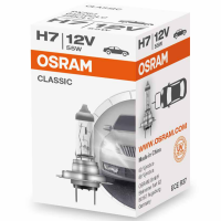 Osram Halogen Classic H7, Halogen 12V, 1er Faltschachtel...