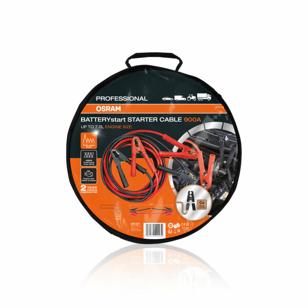 BATTERYstart PRO Batterie Starthilfekabel 900A 1Set OSRAM