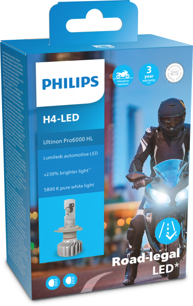 H4 Philips LED Ultinon Pro6000 - 5800K