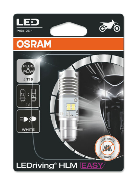 LEDriving® T19 HL 12V 6.0W/5.5W P15d 6000K White 1St. OSRAM