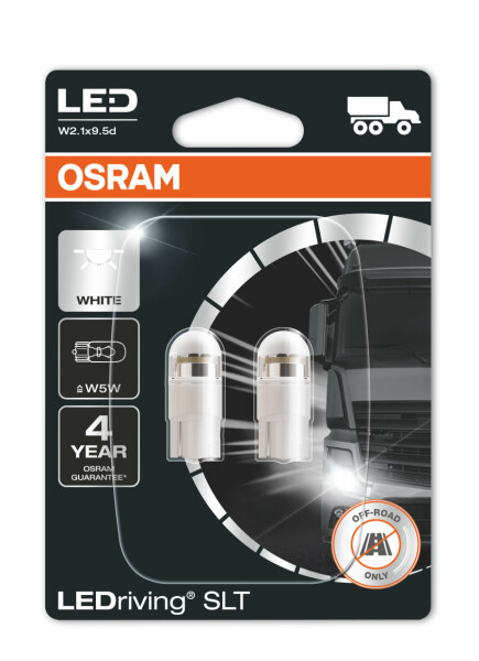 LED W5W 24V 1W W2.1x9.5d LEDriving SLT White 6000K Blister NO ECE 2St. OSRAM