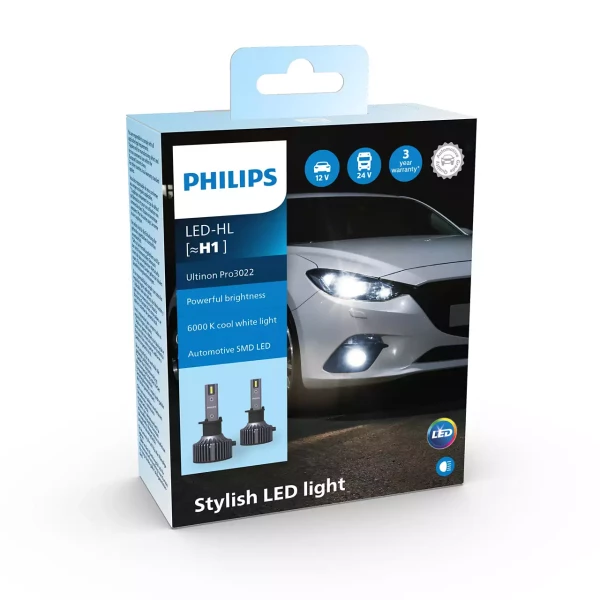 LED H1 12/24V Philips Ultinon Pro3022 HL 6000K [NO ECE]