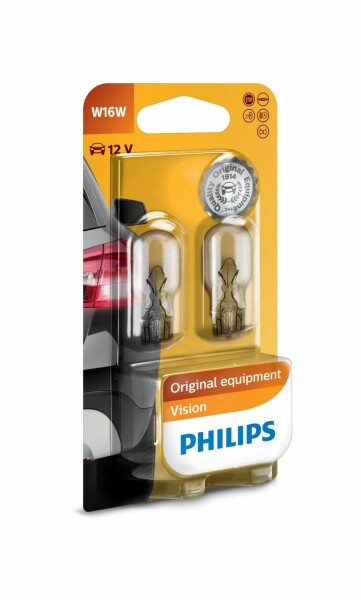 PHILIPS 12067B2 - W16W 12V 16W W2.1x9.5d Vision Blister 2 Stk.