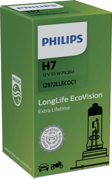 PHILIPS 12972LLECOC1 - H7 12V 55W PX26d LongLife EcoVision 1 Stk.