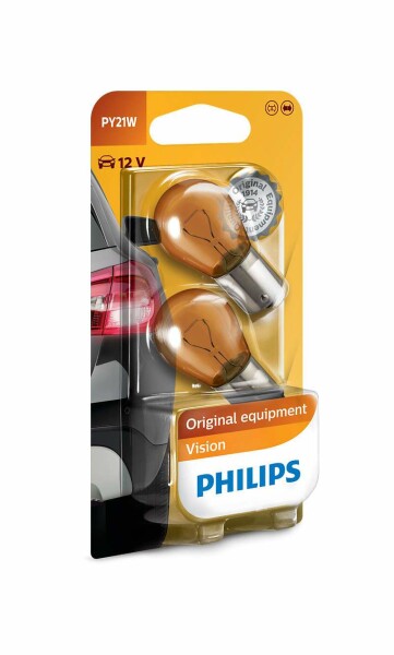 PHILIPS 12496NAB2 - PY21W 12V 21W BAU15s Vision Original equipment 2 Stk. Blinker