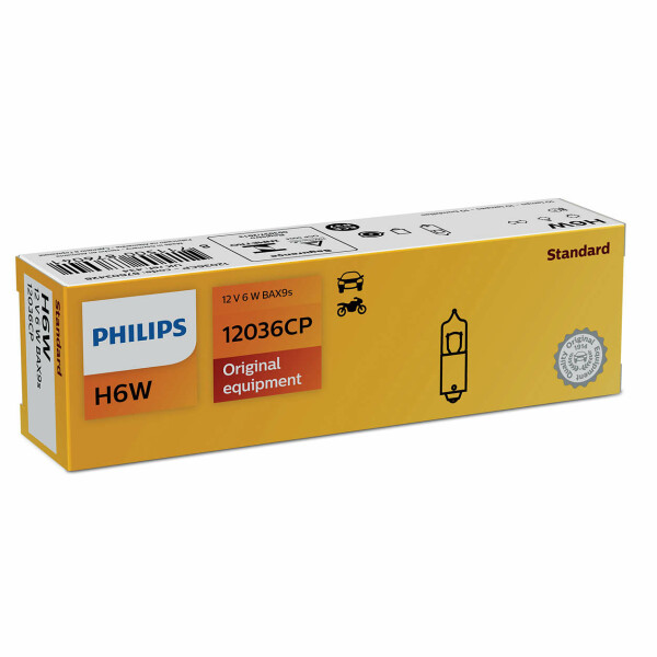 PHILIPS 12036CP - H6W 12V 6W BAX9s 1 Stk.