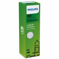 PHILIPS 12336LLECOC1 - H3 12V 55W PK22s LongLife...