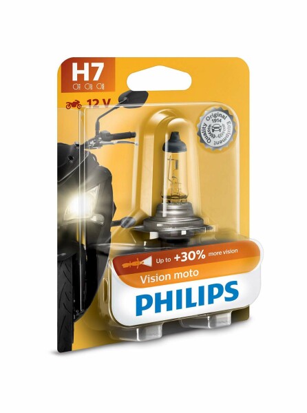 PHILIPS 12972PRBW - H7 12V 55W PX26d MotoVision +30% 1 Stk. Blister