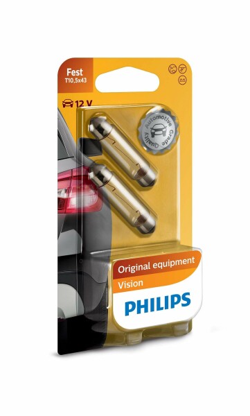 PHILIPS 12866B2 - SV8.5 12V 10W Soffitte Premium/Vison Blister 2 Stk.