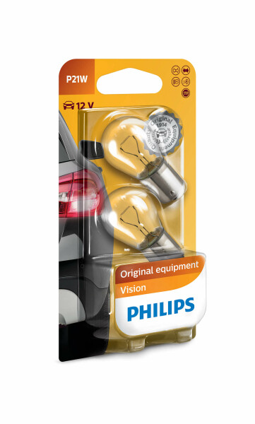 PHILIPS 12498B2 - P21W 12V 21W BA15s Vision Original equipment 2 Stk.