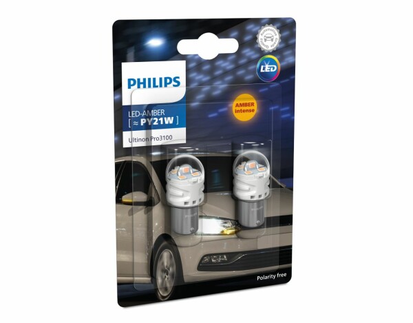 PHILIPS 11496AU31B2 - LED PY21W 12V 2.15W BAY15D Ultinon Pro 3100 2Stk.