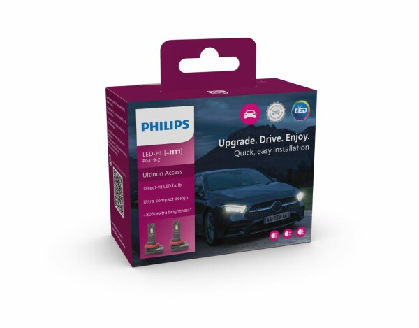 PHILIPS 11362U2500CX - LED H11 12V 20W PGJ19-2 Ultinon Access 2500 6000K 2Stk. NO ECE