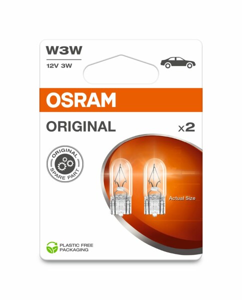 OSRAM 2821-2BL - W3W 12V 3W W2.1x9.5d Blister 2Stk.