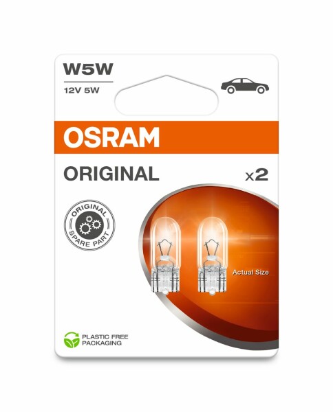 OSRAM 2825-2BL - W5W 12V 5W W2.1x9.5d 2Stk. Blister