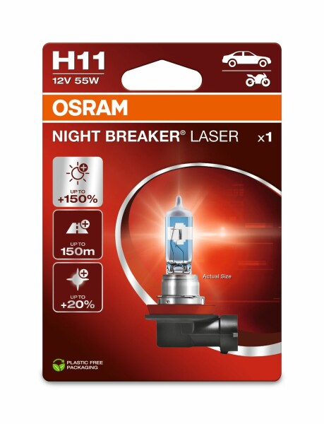 OSRAM 64211NL-1BL - H11 12V 55W PGJ19-2 NIGHT BREAKER® LASER +150% mehr Helligkeit 1 Stk.