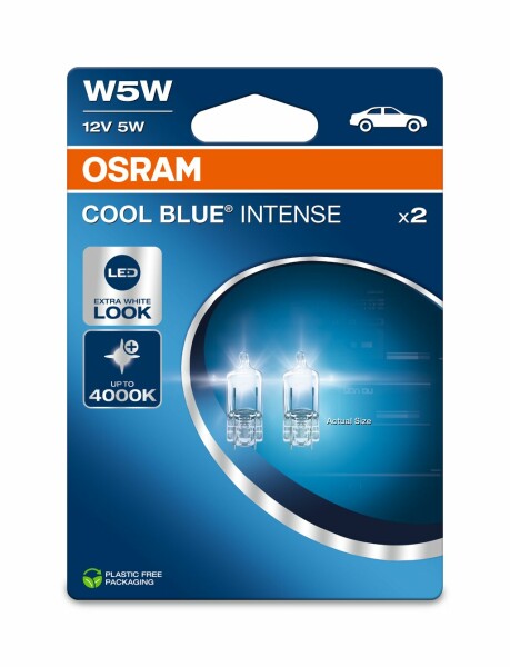 OSRAM 2825CBN-2BL - W5W 12V W2.1x9.5d 5W Cool Blue INTENSE NextGen. 4000K Blister 2Stk.