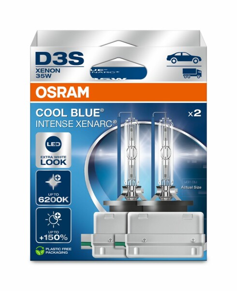 OSRAM 66340CBN-2HB - D3S 12V+24V 35W PK32d-5 XENARC COOL BLUE INTENSE NextGen. 6200K +150% 2Stk.