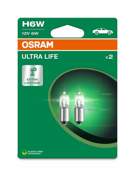 OSRAM 64132ULT-2BL - H6W 12V 6W BAX9s ULTRA LIFE 2Stk. Blister