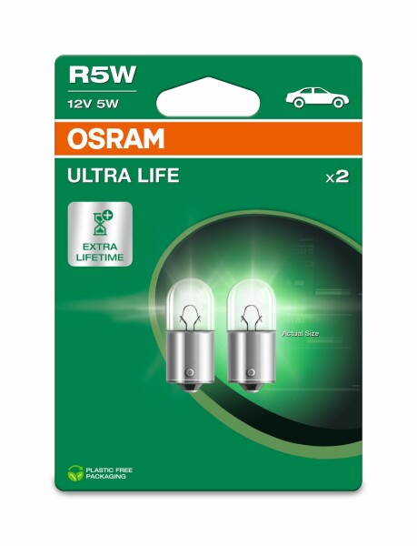 OSRAM 5007ULT-2BL - R5W 12V 5W BA15s  ULTRA LIFE 2Stk. Blister