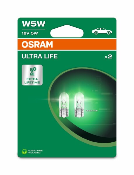 OSRAM 2825ULT-2BL - W5W 12V W2.1x9.5d 5W ULTRA LIFE 2Stk. Blister