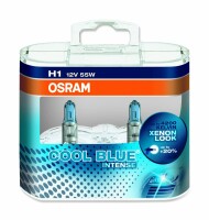 Osram COOL BLUE® INTENSE H1, Halogen 12V, DUOBOX -...