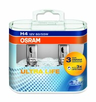 Osram  ULTRA LIFE H4, Halogen 12V, DUOBOX - 64193ULT-HCB