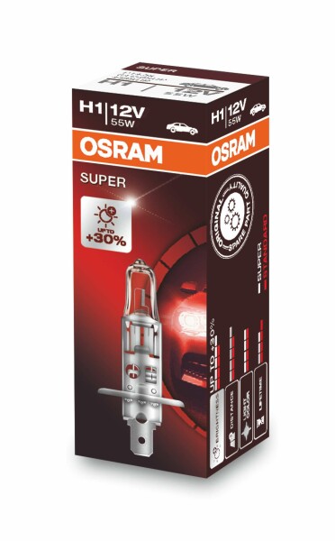 Osram SUPER H1, Halogen 12V, 1er Faltschachtel - 64150SUP